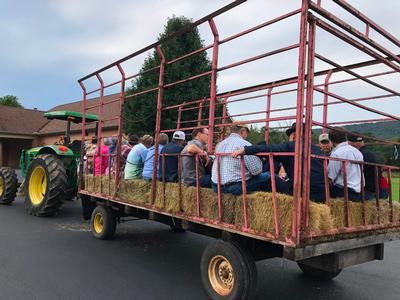  - Hay wagon ride to the Peace Hollow Farm tour
